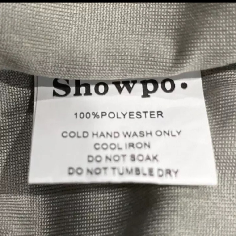 Showpo Bodysuit‎ Womens 10 Stretchy Textured Gray Mock neck Sleeveless - Picture 9 of 9